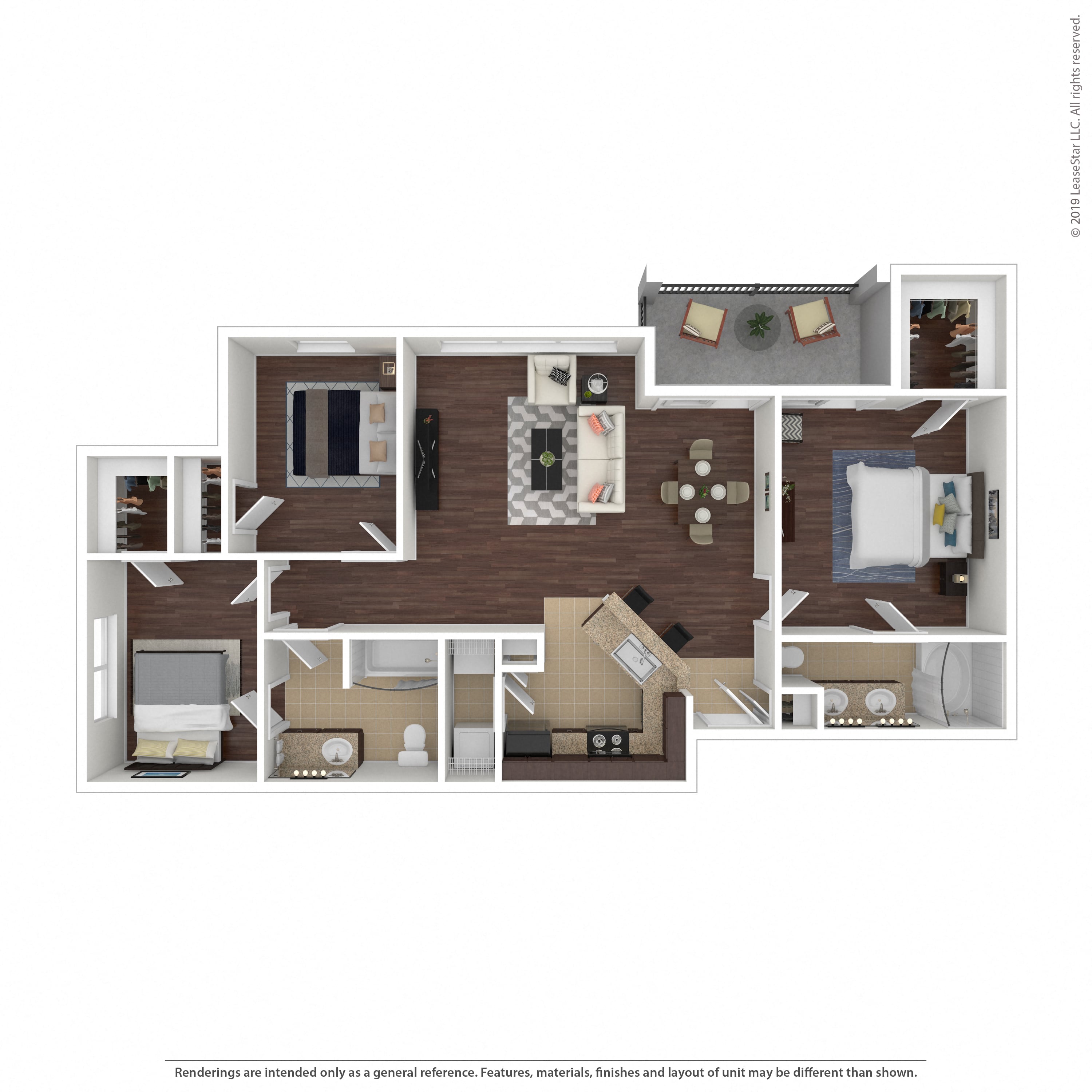 Floor plan layout diagram for 3A
